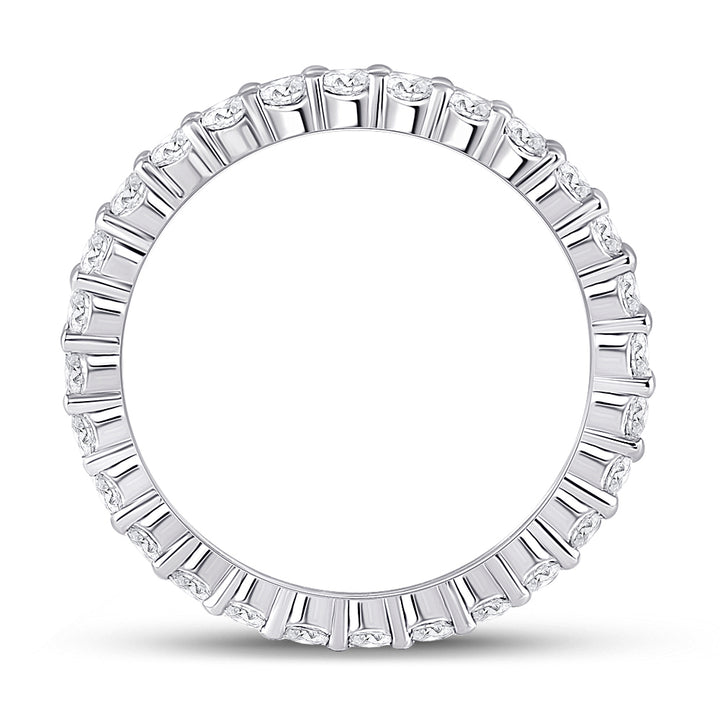 14kt White Gold Womens Round Diamond Classic Eternity Ring 1.00 Cttw