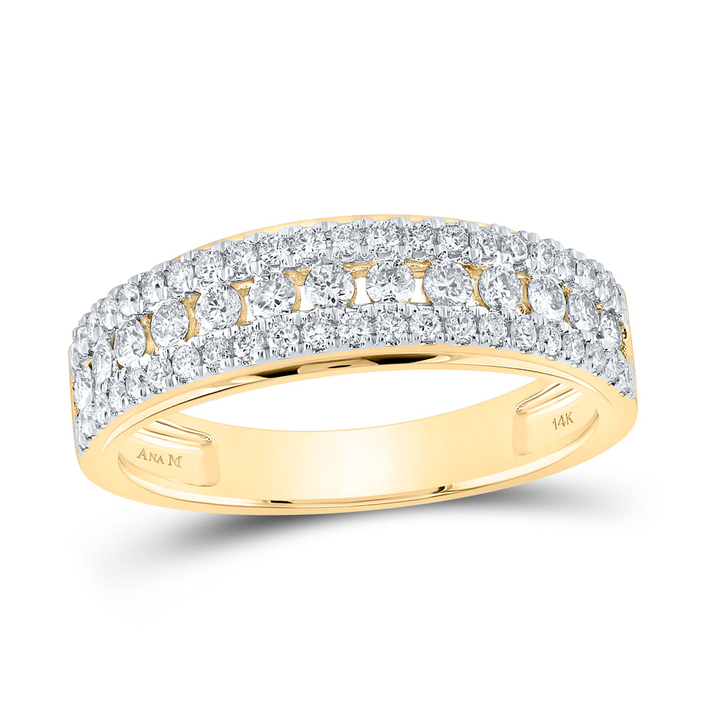 14kt Yellow Gold His Hers Round Diamond Halo Matching Bridal Wedding Ring Band Set 3.00 Cttw (Certified)