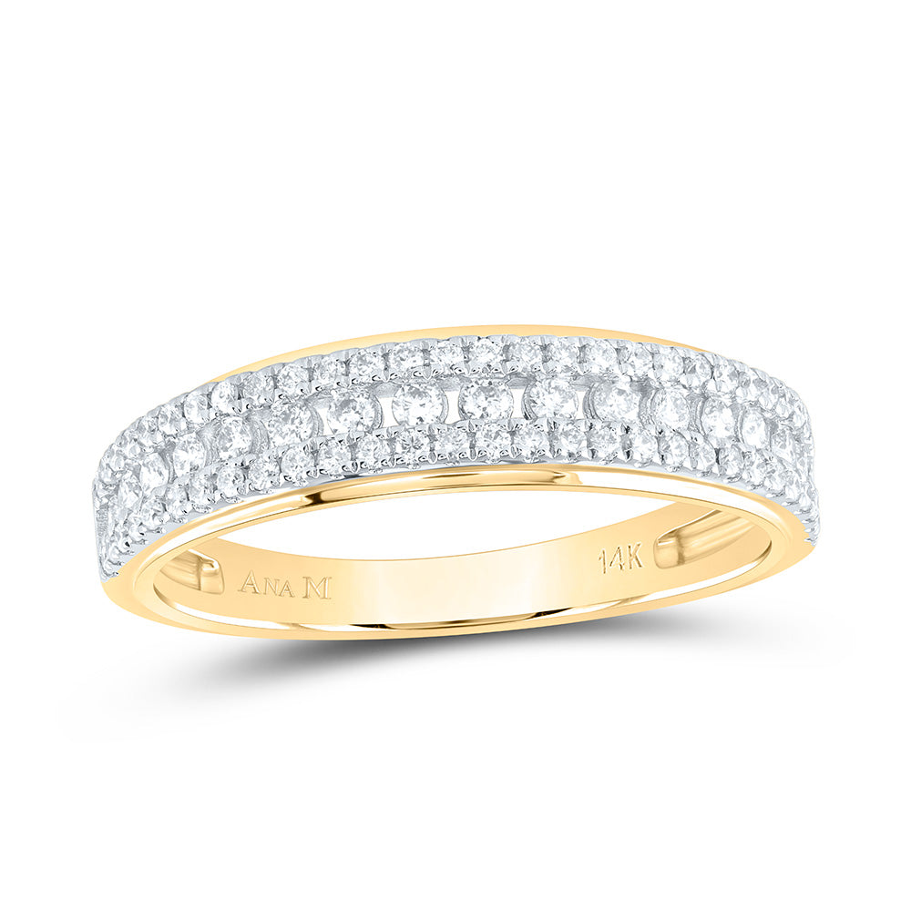14kt Yellow Gold His Hers Round Diamond Halo Matching Bridal Wedding Ring Band Set 2.00 Cttw (Certified)