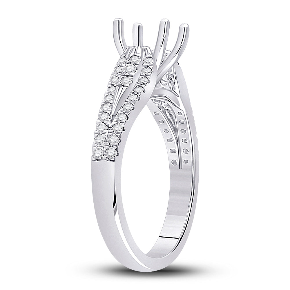 3/8 CT-DIA ANA M  SM 1CT-CRD BRIDAL RING