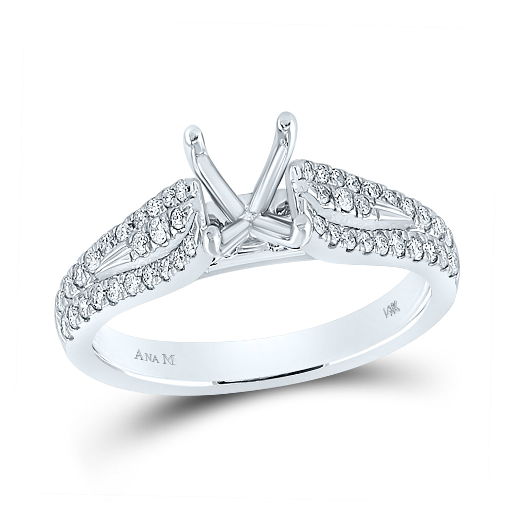 3/8 CT-DIA ANA M  SM 1CT-CRD BRIDAL RING