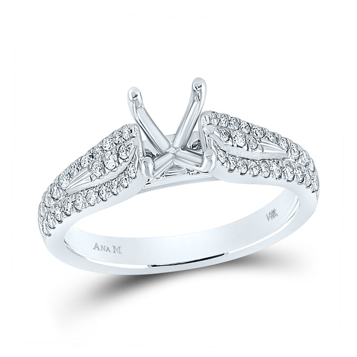 3/8 CT-DIA ANA M  SM 1CT-CRD BRIDAL RING