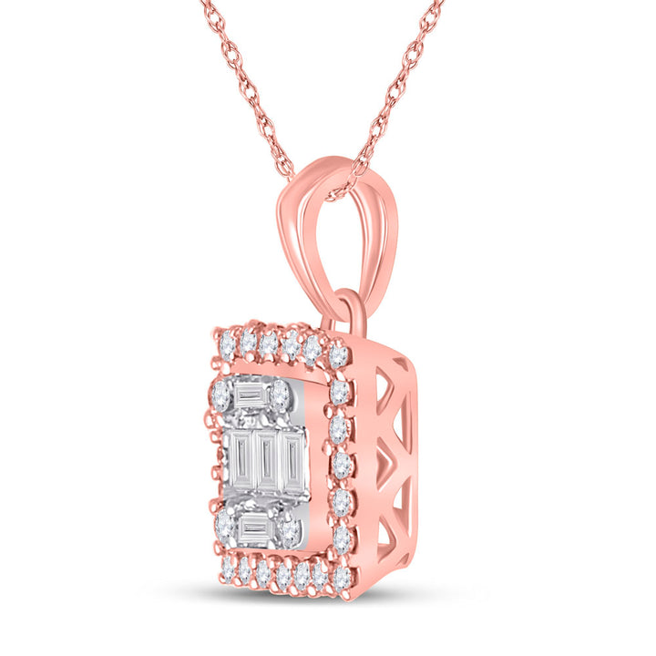 1/5CT-DIA ANA M DIANA SQUARE PENDANT