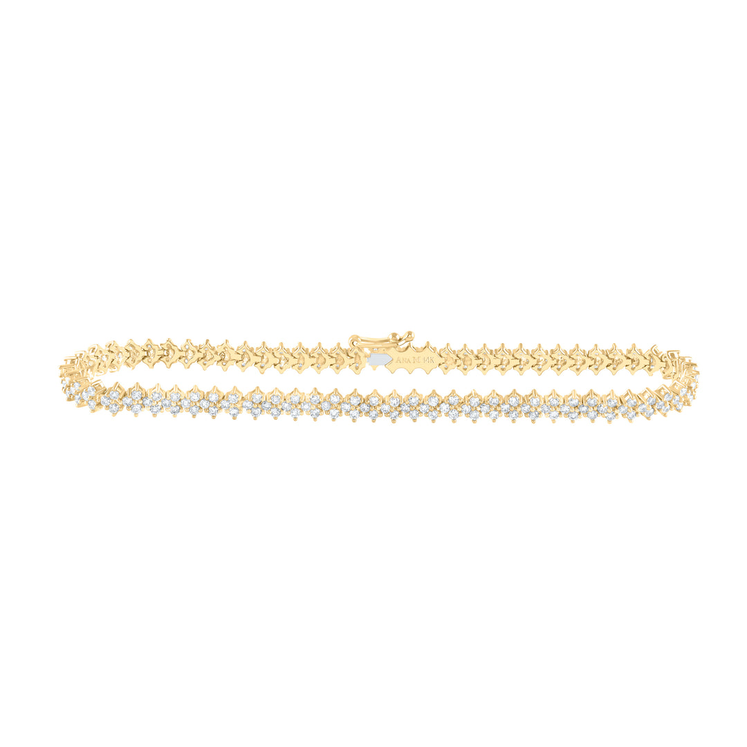 14kt Yellow Gold Women's Diamond Bracelet 2-1/5 ctw