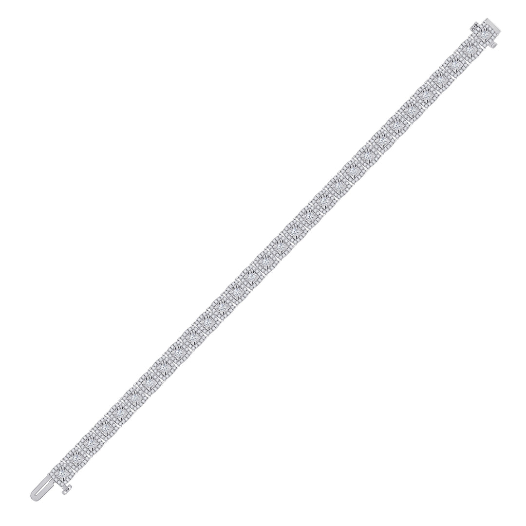 10kt White Gold Women's Diamond Bracelet 3 ctw