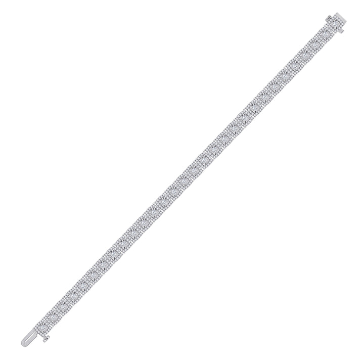 10kt White Gold Women's Diamond Bracelet 3 ctw
