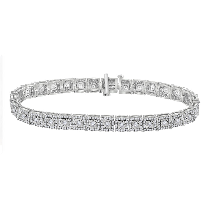 10kt White Gold Women's Diamond Bracelet 3 ctw - view 2