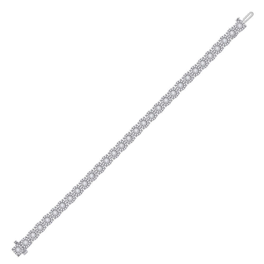 10kt White Gold Women's Diamond Bracelet 3 ctw