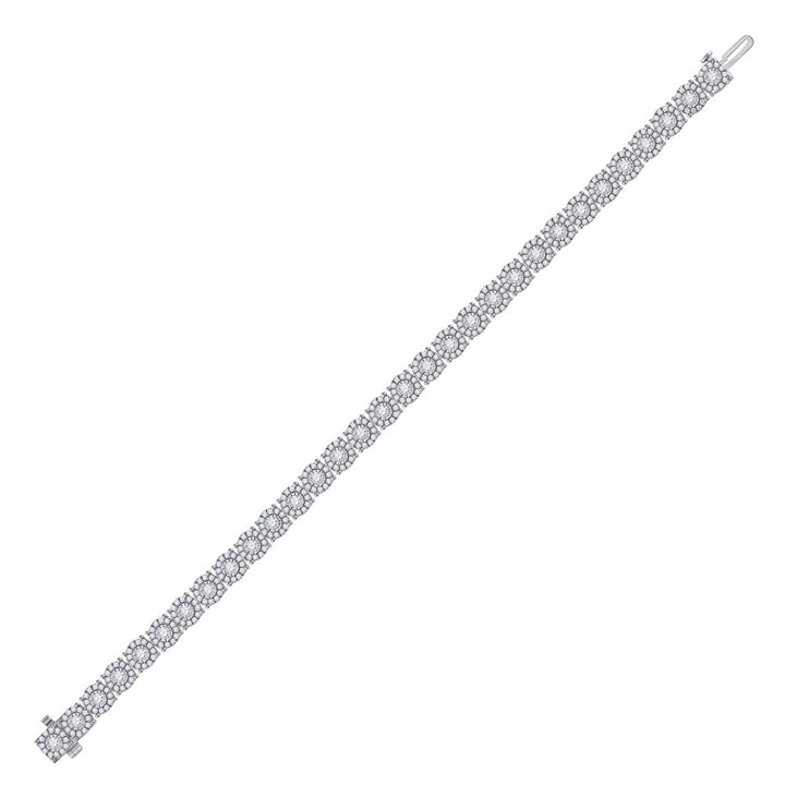 10kt White Gold Women's Diamond Bracelet 3 ctw