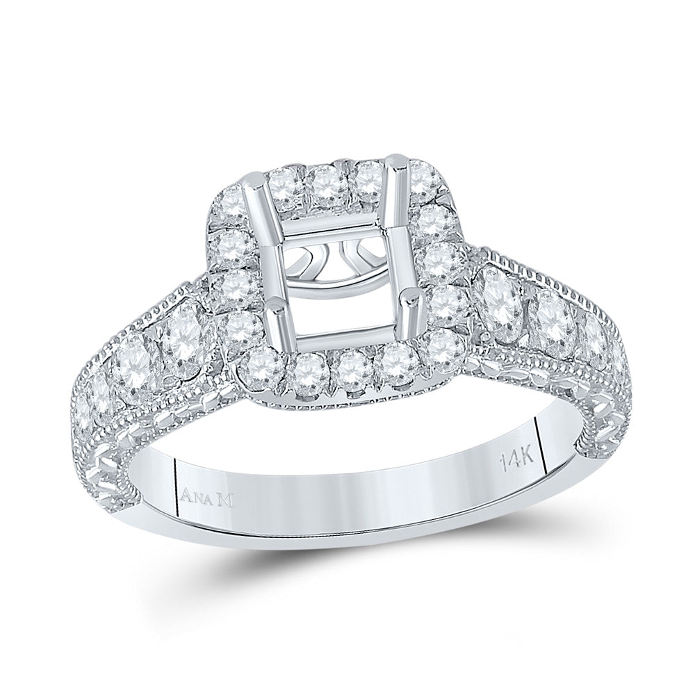 7/8CTW-DIA ANA M SM  1/20CT SAPPHIRE  BRIDAL RING
