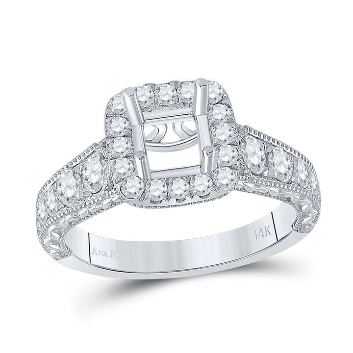 7/8CTW-DIA ANA M SM  1/20CT SAPPHIRE  BRIDAL RING