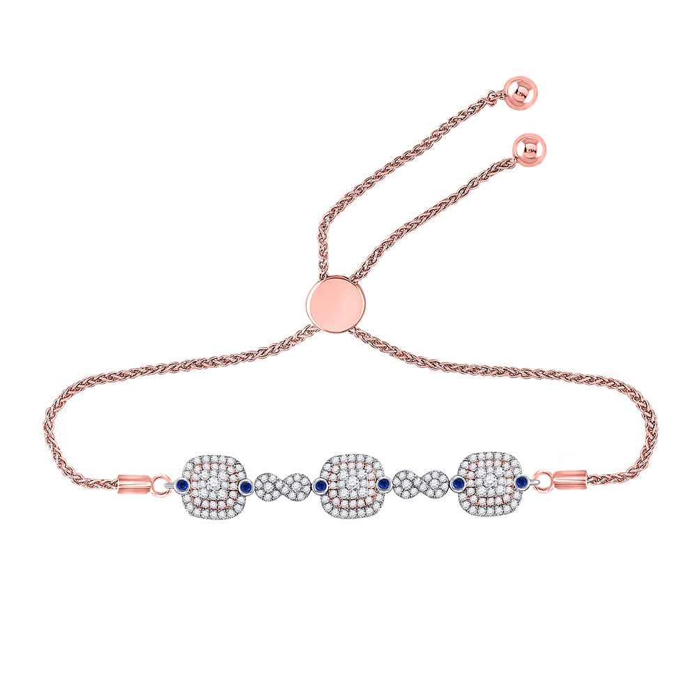 10kt Two-tone Gold Women's Diamond Bracelet 1 ctw