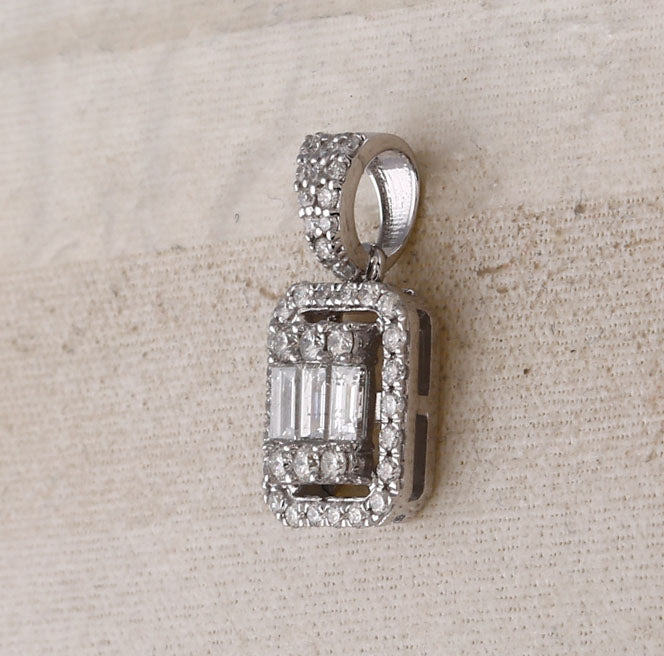 1/2CT-DIA ANA M  DIANA RECTANGLE PENDANT