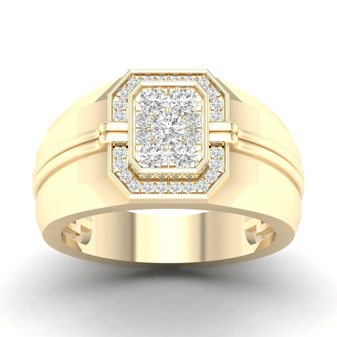 1/2CT-DIA CN MICRO-PAVE MENS RING