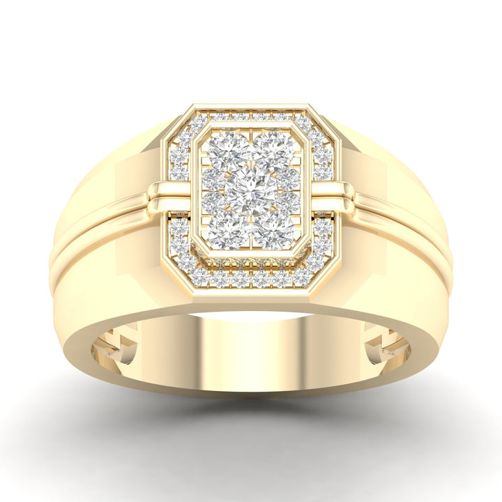 1/2CT-DIA CN MICRO-PAVE MENS RING