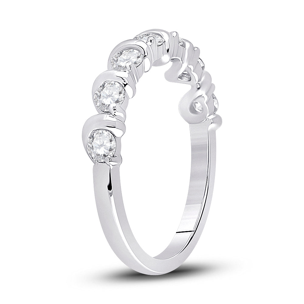 3/4CTW-DIA ANA M FASHION HIGH LADIES WEDDING BAND