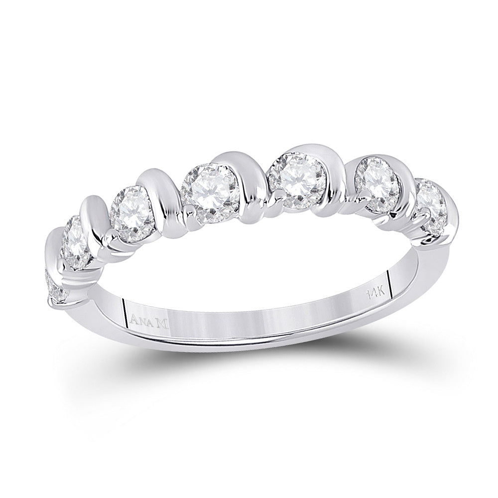 3/4CTW-DIA ANA M FASHION HIGH LADIES WEDDING BAND