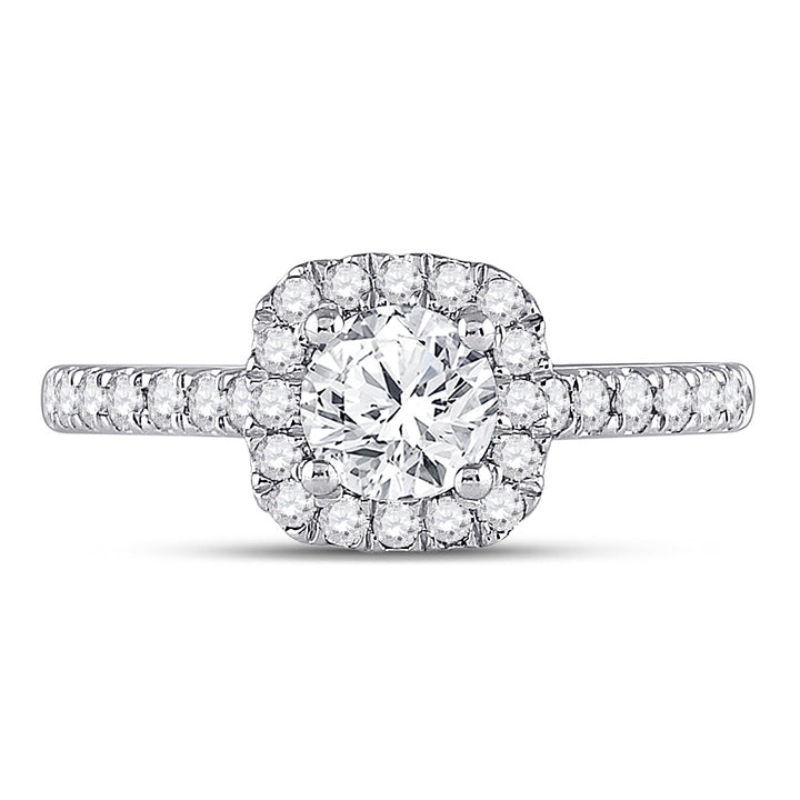 1 1/3CT-DIA NK 3/4CT-CRD ENGAGEMENT SINGLE HALO