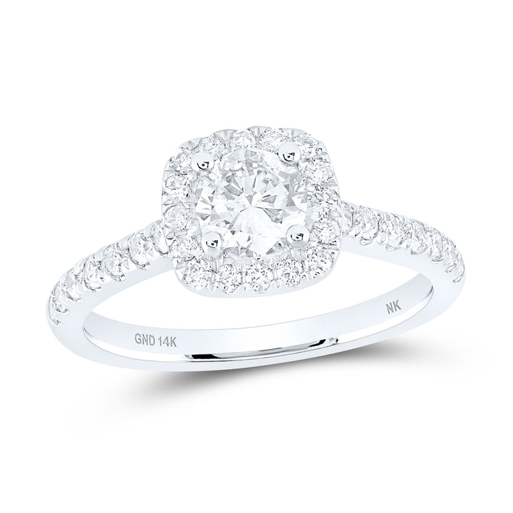 1 1/3CT-DIA NK 3/4CT-CRD ENGAGEMENT SINGLE HALO