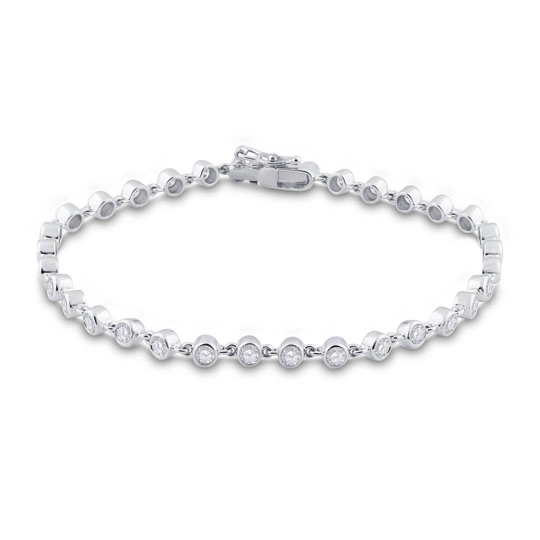 14kt White Gold Women's Diamond Bracelet 1-3/4 ctw - view 2