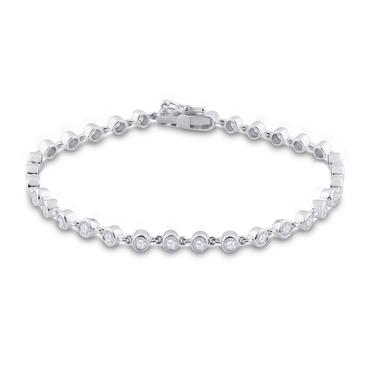 14kt White Gold Women's Diamond Bracelet 1-3/4 ctw - view 2