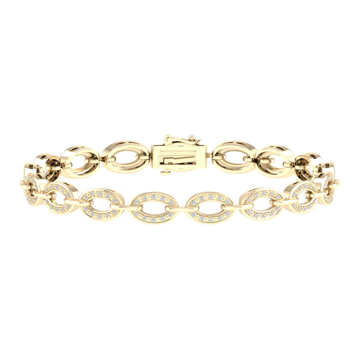10kt Yellow Gold Women's Diamond Bracelet 3/8 ctw - view 2