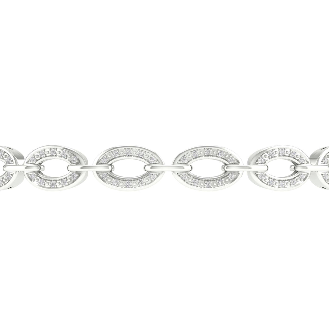 10kt White Gold Women's Diamond Bracelet 3/8 ctw