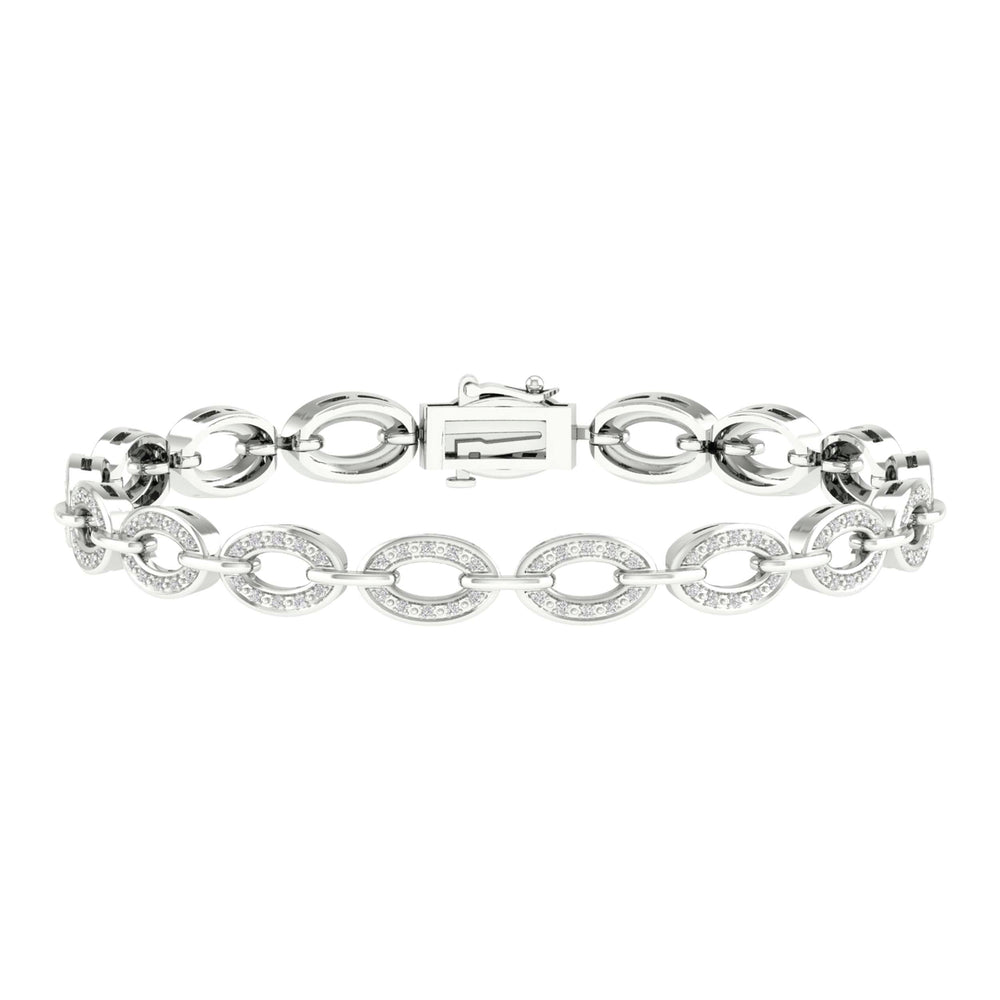 10kt White Gold Women's Diamond Bracelet 3/8 ctw - view 2