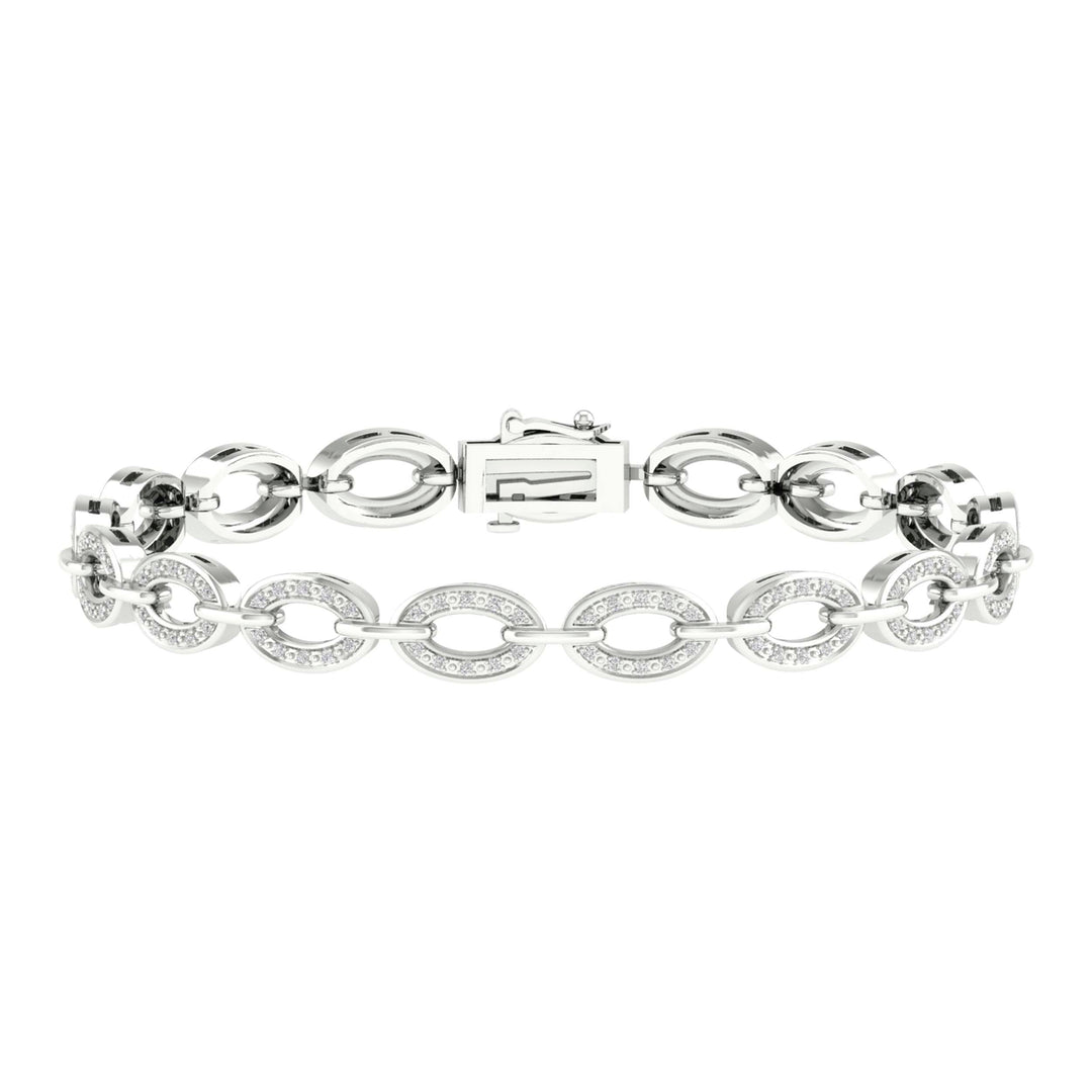 10kt White Gold Women's Diamond Bracelet 3/8 ctw - view 2