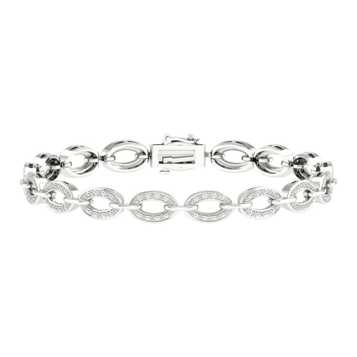 10kt White Gold Women's Diamond Bracelet 3/8 ctw - view 2