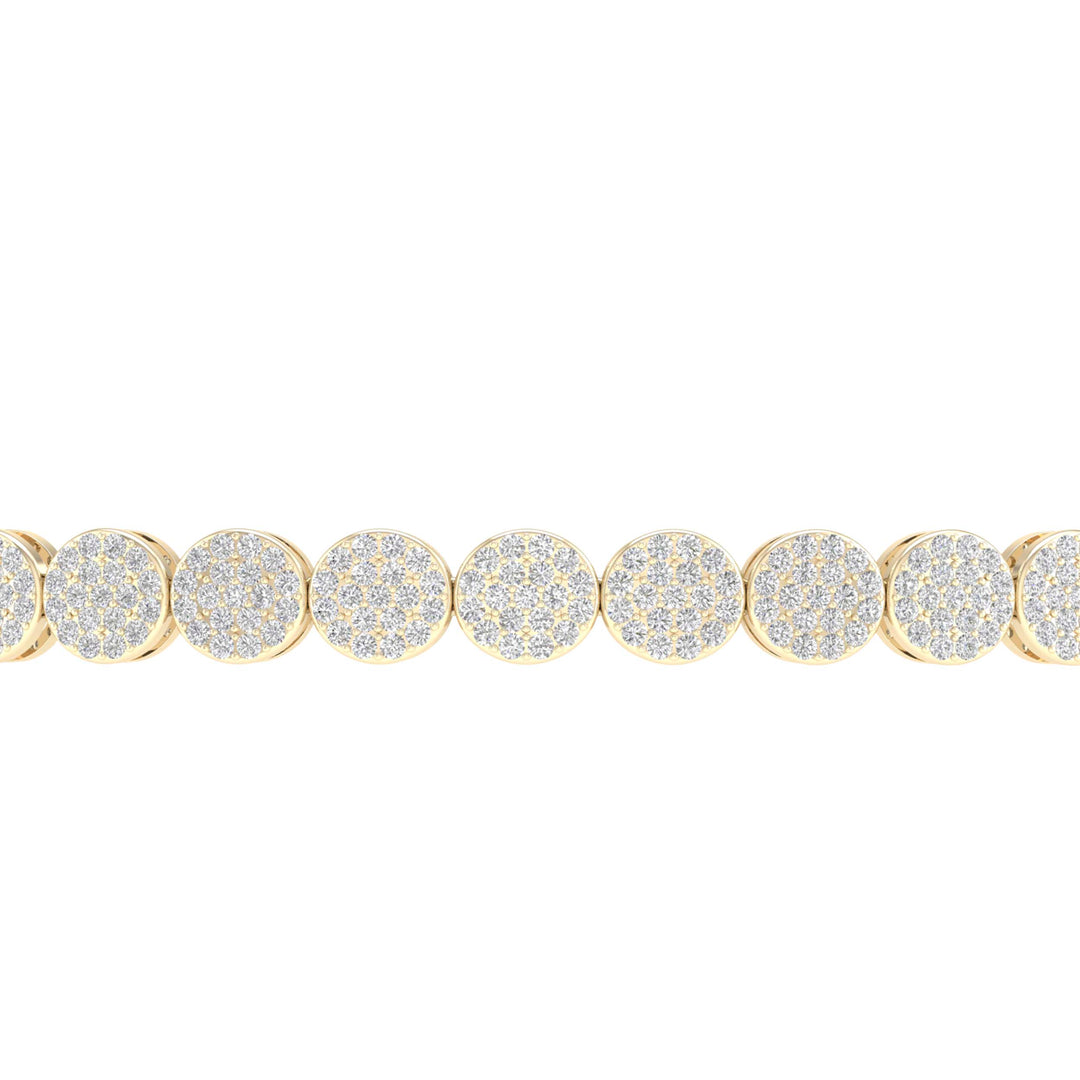 14kt Yellow Gold Men's Diamond Bracelet 2 ctw