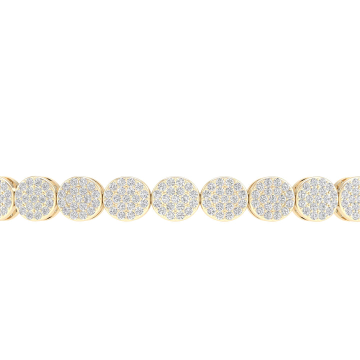14kt Yellow Gold Men's Diamond Bracelet 2 ctw