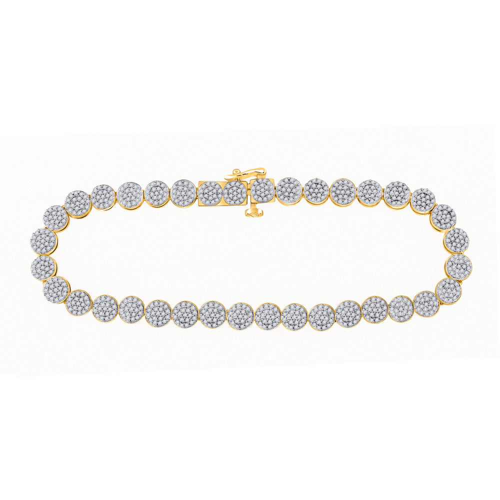 14kt Yellow Gold Men's Diamond Bracelet 2 ctw - view 2