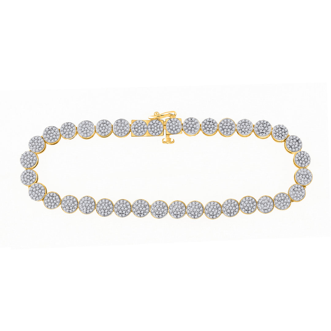 14kt Yellow Gold Men's Diamond Bracelet 2 ctw - view 2