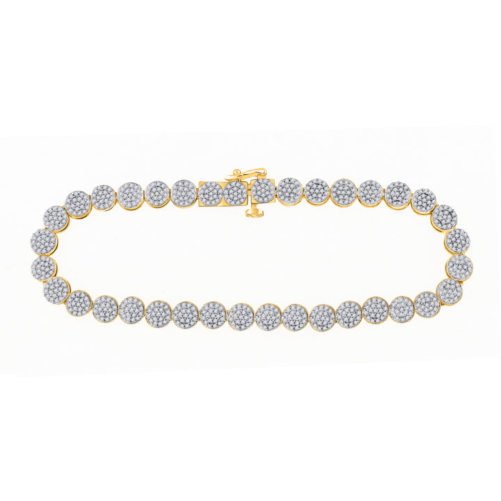 14kt Yellow Gold Men's Diamond Bracelet 2 ctw - view 2