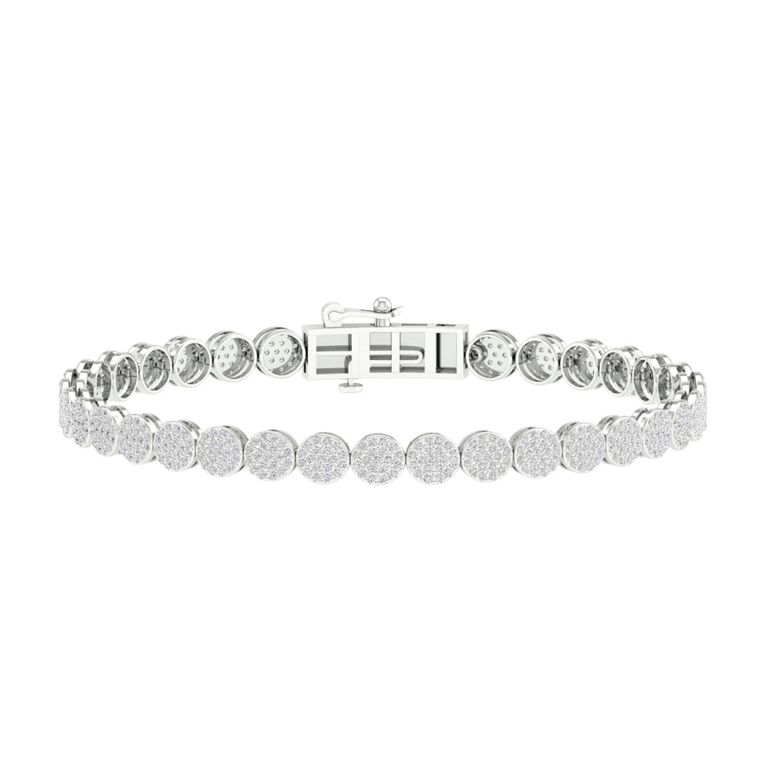 14kt White Gold Men's Diamond Bracelet 2 ctw