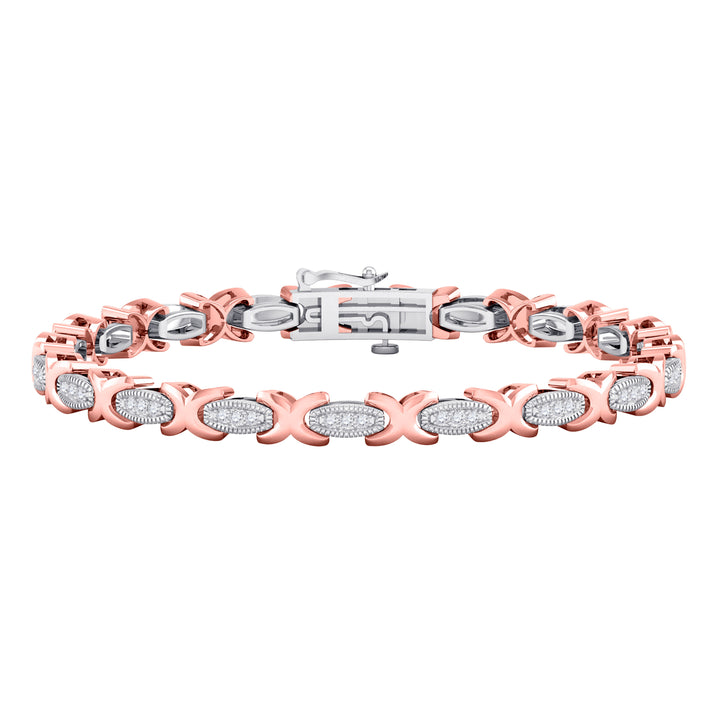 10kt Two-tone Gold Women's Diamond Bracelet 1/2 ctw - view 2
