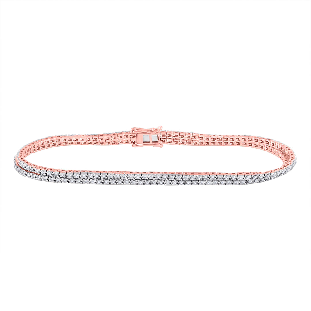 1CT-DIA CN 2ROW FASHION BRACELET (7 INCH)