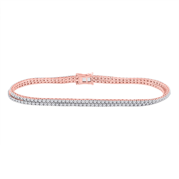 1CT-DIA CN 2ROW FASHION BRACELET (7 INCH)