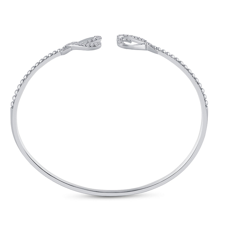 14kt White Gold Women's Diamond Bangle 1/5 ctw - view 2