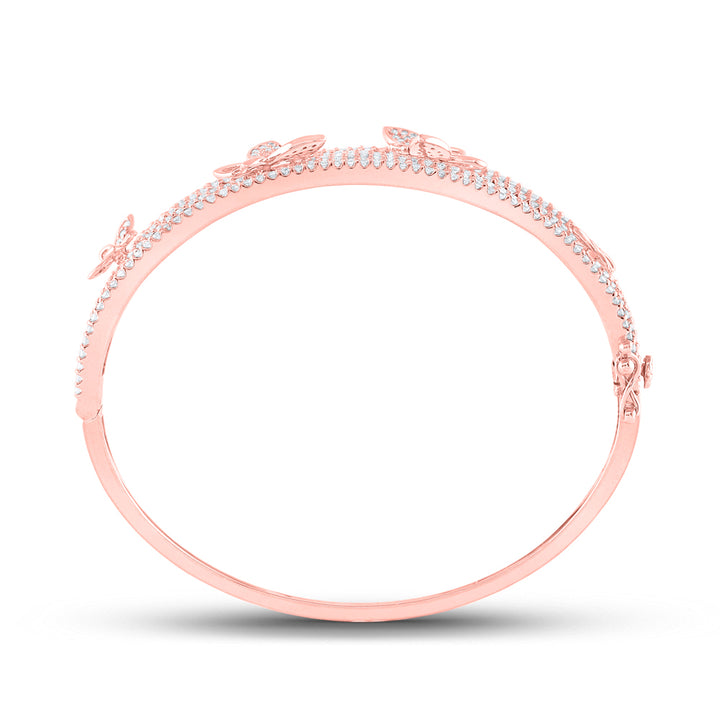 14kt Rose Gold Women's Diamond Bangle 2 ctw - view 3