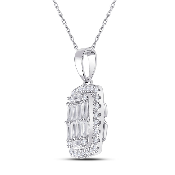 1/2CT-DIA ANA M DIANA SQUARE PENDANT