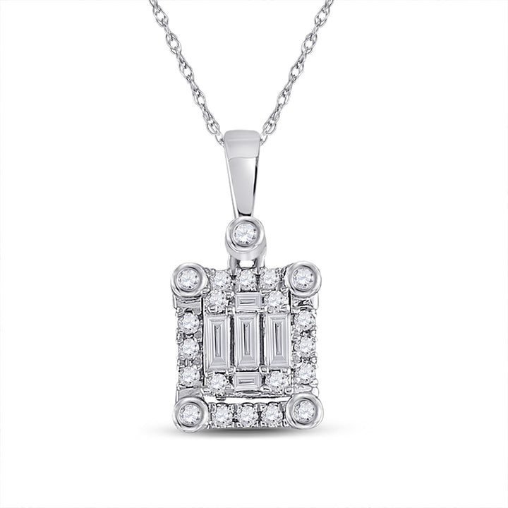 1/4CT-DIA ANA M FASHION SQUARE PENDANT