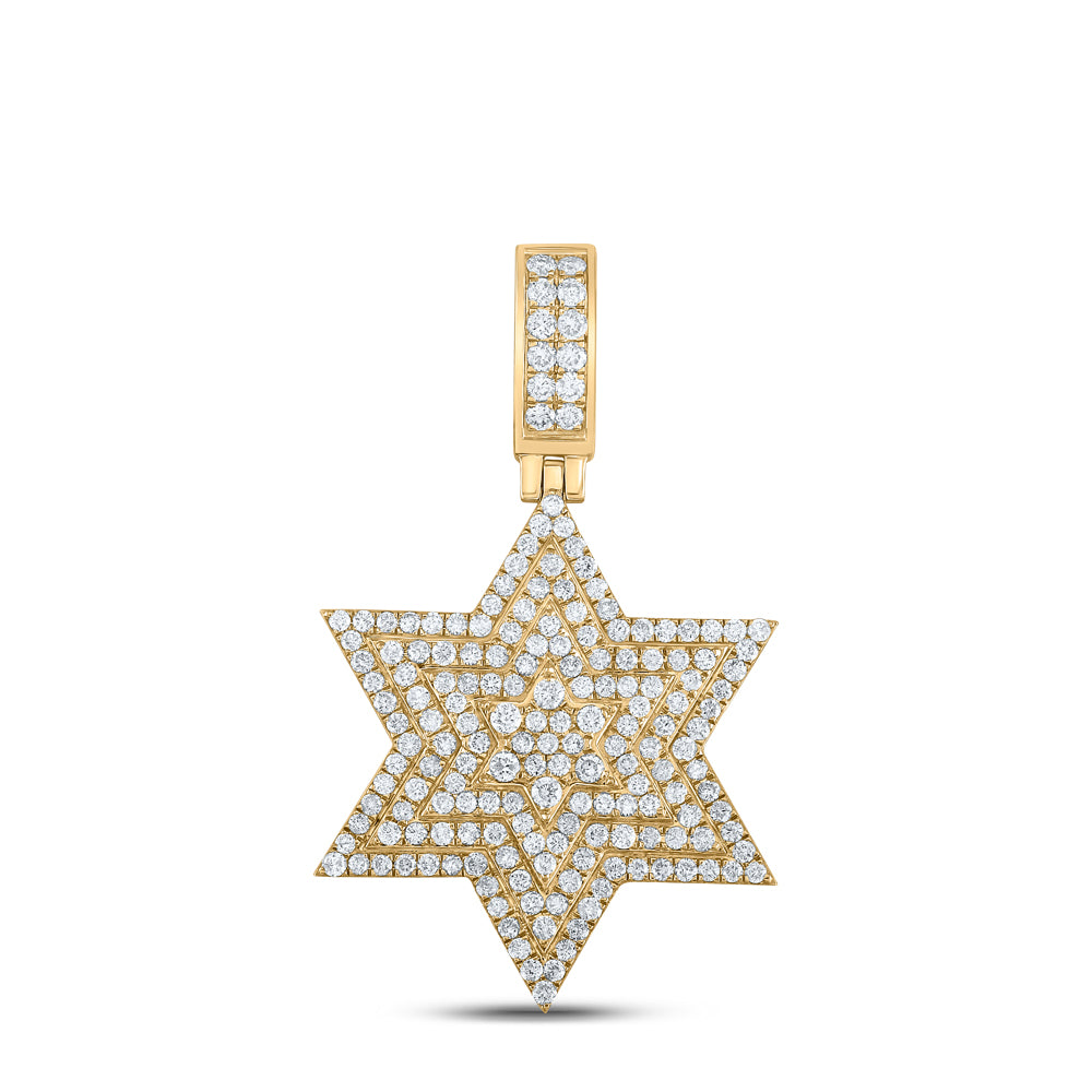 3CT-DIA CN STAR OF DAVID MENS CHARM