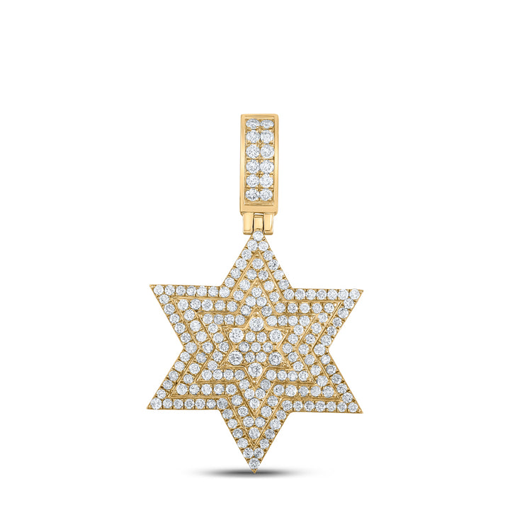 3CT-DIA CN STAR OF DAVID MENS CHARM