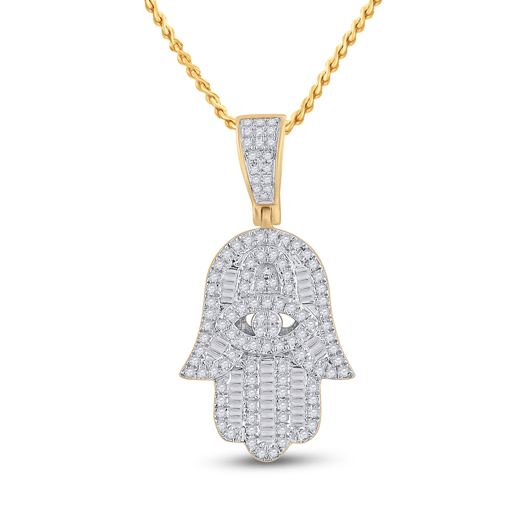 1/2CT-DIA P1P2 HAMSA MICRO-PAVE CHARM