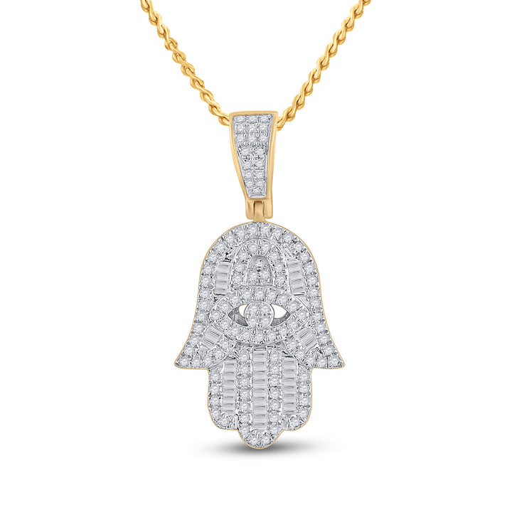 1/2CT-DIA P1P2 HAMSA MICRO-PAVE CHARM