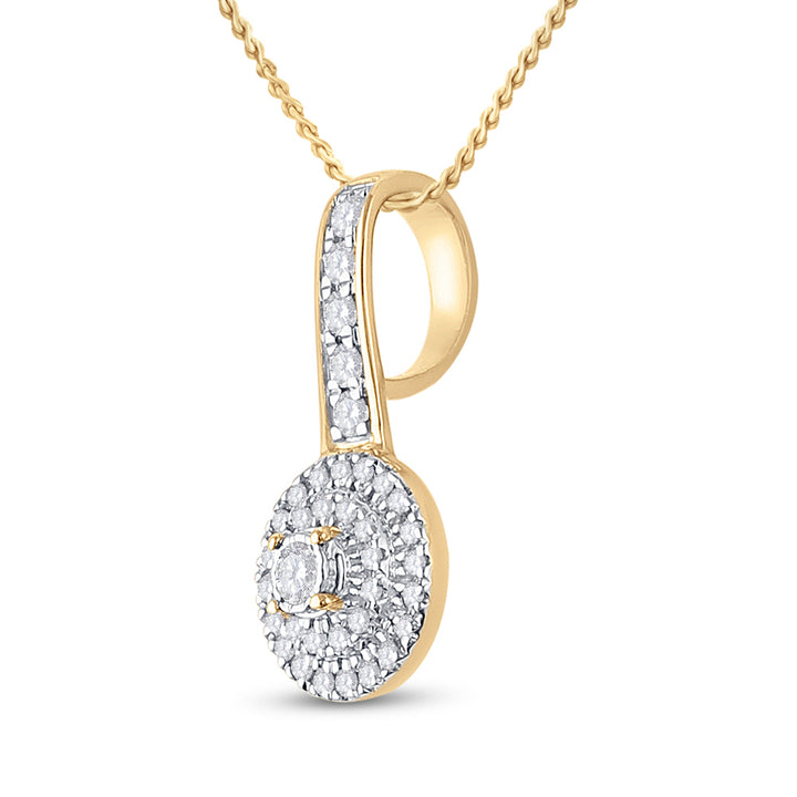 1/5CT-DIA CN MICRO-PAVE  FASHION ROUND PENDANT