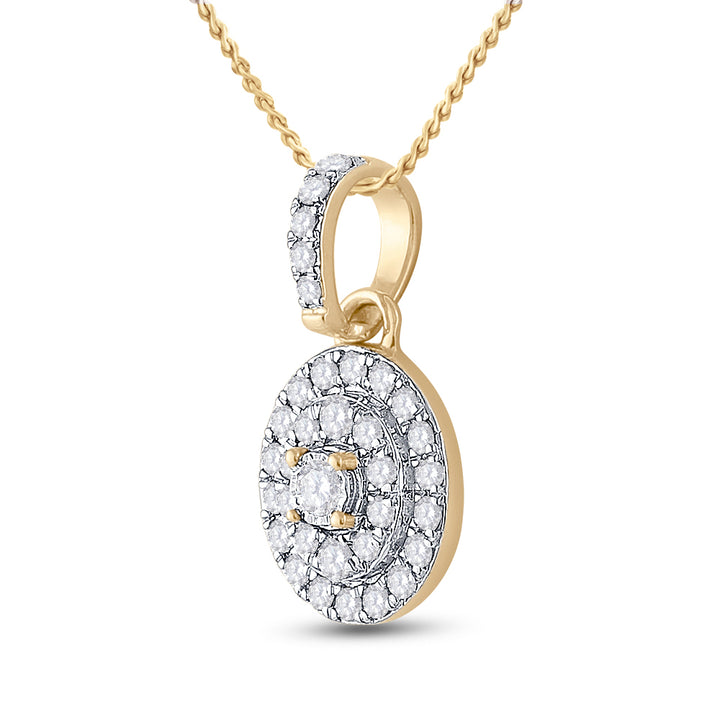 1/3CT-DIA CN MICRO-PAVE  FASHION OVAL PENDANT