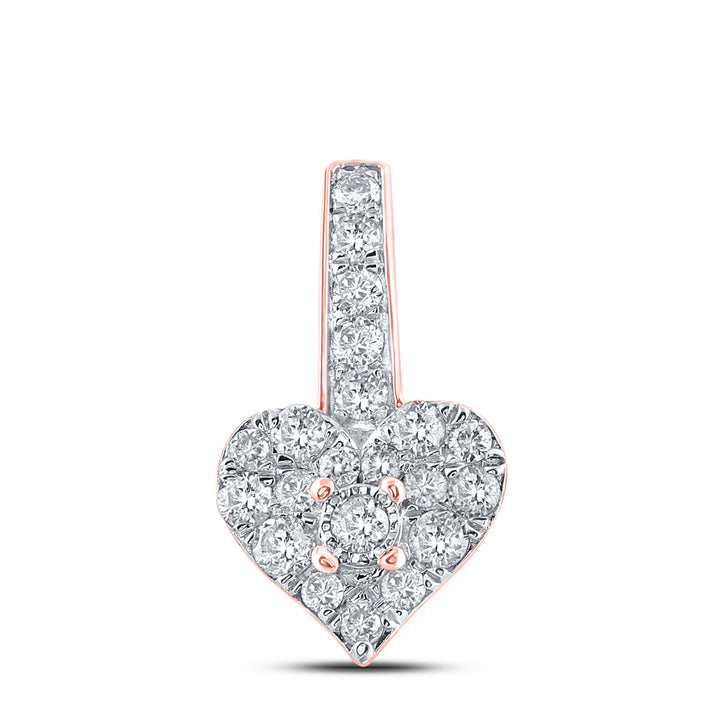 1/3CT-DIA CN MICRO-PAVE  HEART PENDANT